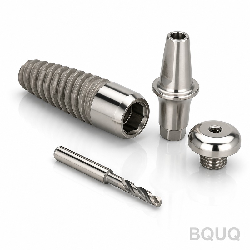 Linh Kiện Cấy Ghép Nha Khoa Gia Công CNC | BQUQ Sả