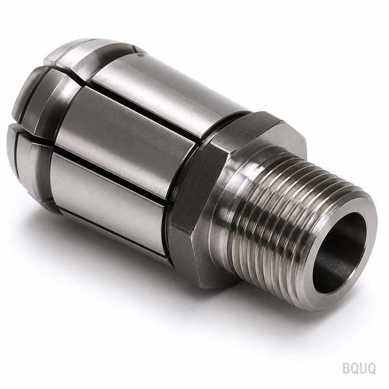 BQUQ Gia Công CNC Ống Kẹp 36 Loại Máy Tiện Tự Động, Ren Ngoài, Cận Cảnh Mặt Sau