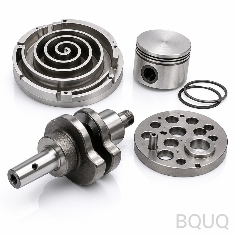 Gia Công Chính Xác CNC Chi Tiết Trục Xoắn Máy Nén 