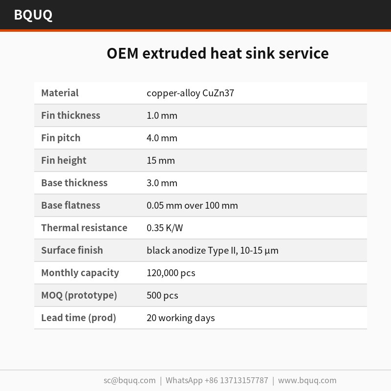 Dịch vụ tản nhiệt đùn ép OEM