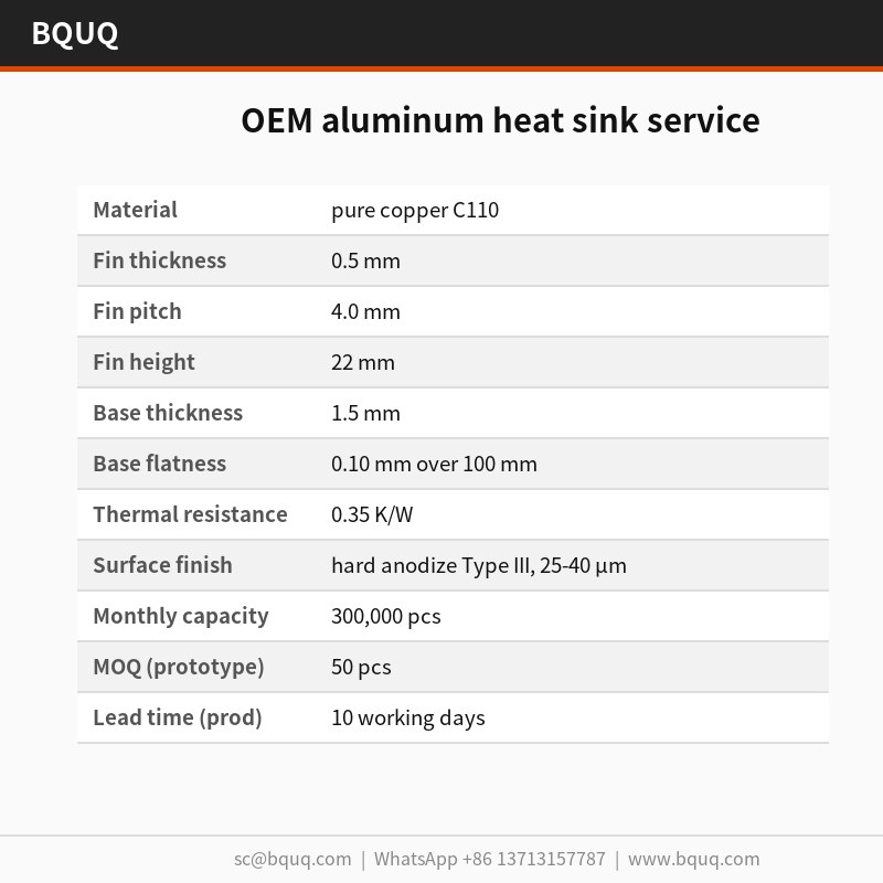 Dịch vụ tản nhiệt nhôm OEM